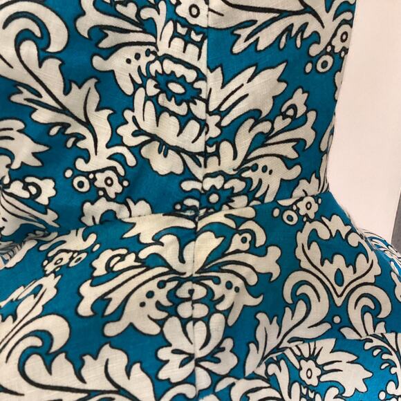 Vintage Tweeds Linen 3/4 Sleeve Tunic Top 1X Shoulder Pads Button Front V Neck - Picture 14 of 15